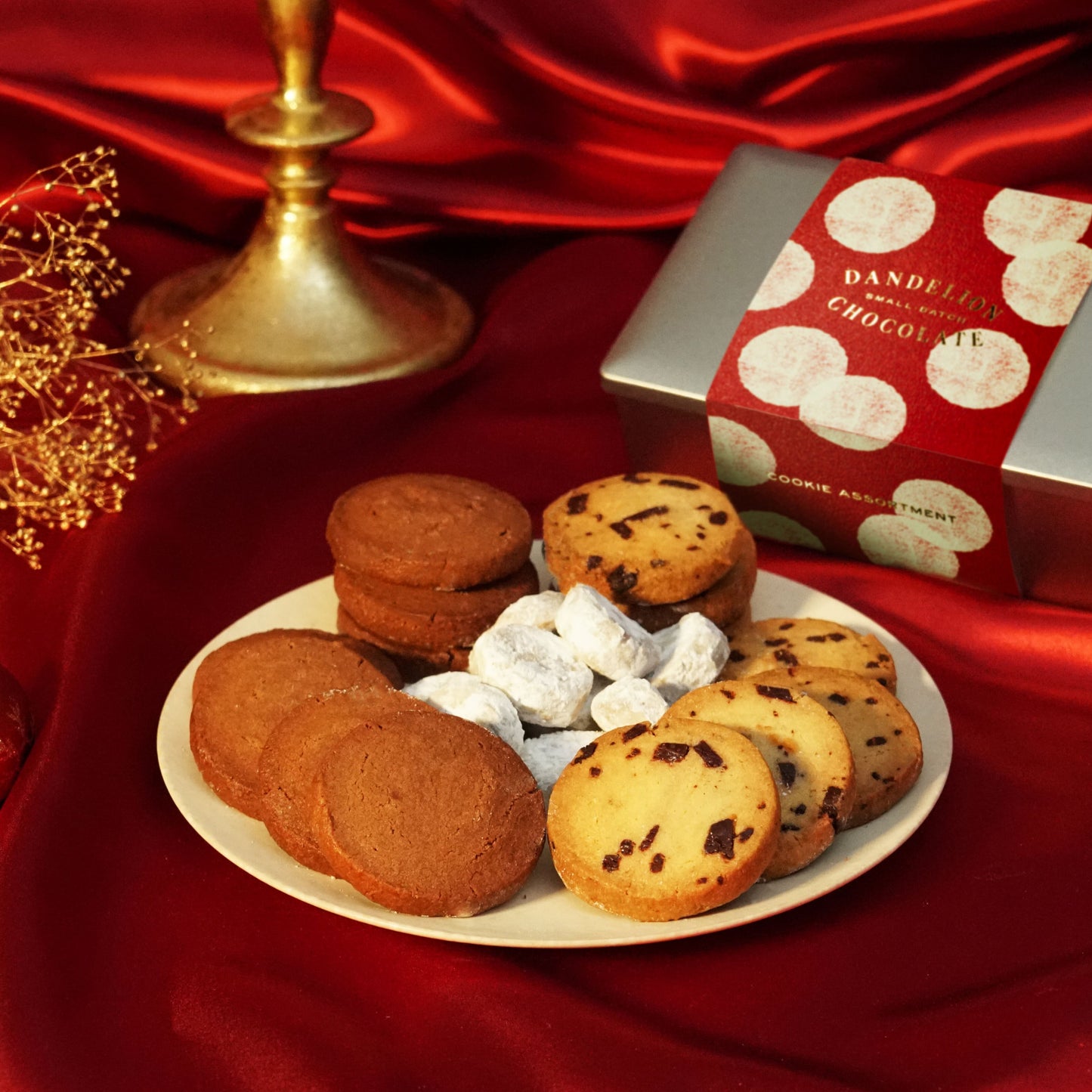 【オンラインストア限定】クッキーアソートメント ジンジャー&クリスマスオーナメント(RED)トフィークランブルチョコレート